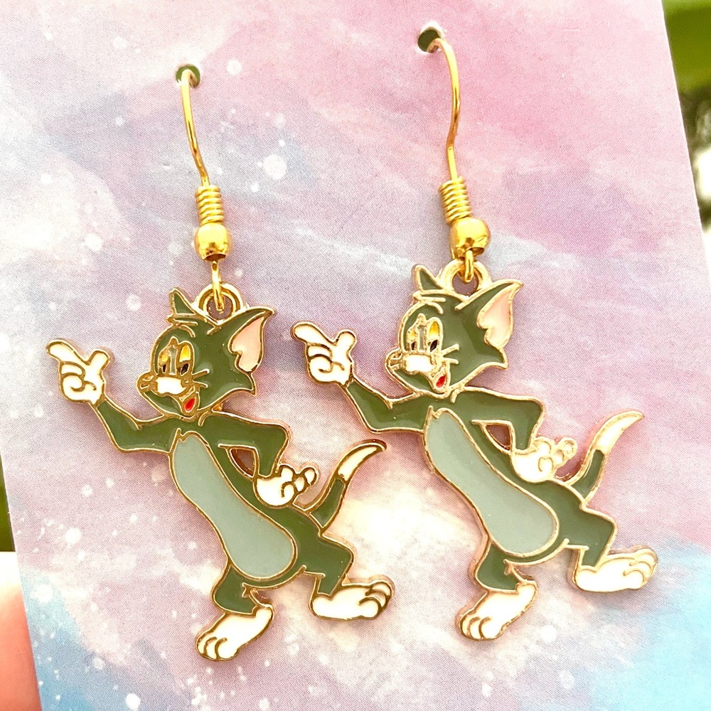 Tom and Jerry Cat Earrings